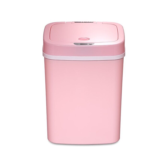 Nine Stars Plastic Sensor Trash Can, 3.2-Gallon, Pink (DZT-12-5PK
