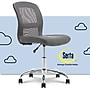 Serta Essentials Armless Ergonomic Bonded Leather/Mesh Swivel Task Chair, Gray (48740A)~#|#~6703DAAB-BB41-414B-912FDC65AAA08096_sc7