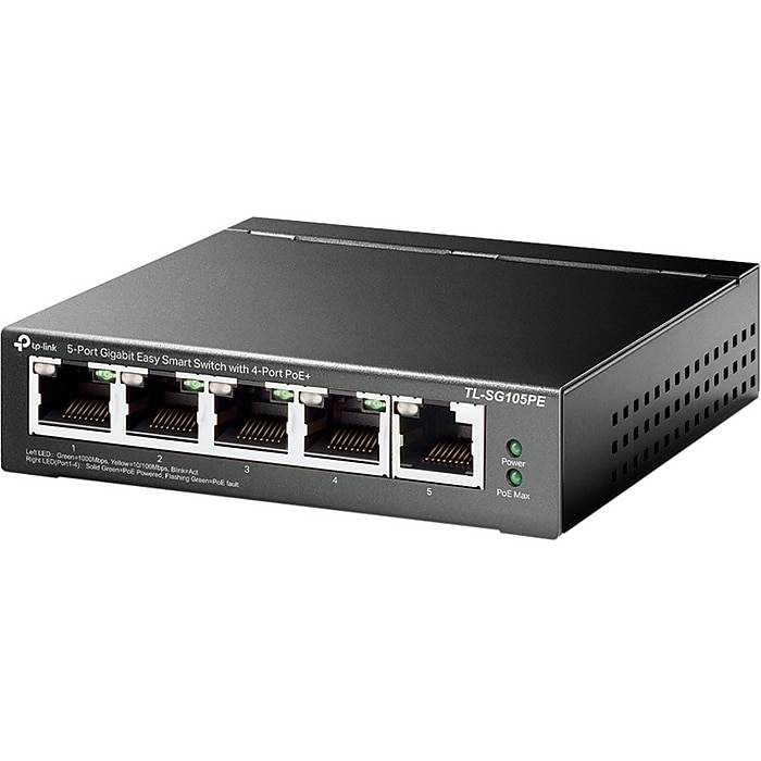 TP-Link 5-Port Gigabit Ethernet PoE+ Managed Switch
