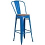 Flash Furniture Lily Contemporary Metal Vertical Back Barstool, Blue, 4-Pieces/Pack (4CH3132030GBBLW)~#|#~670CB5D2-6818-4025-A95A111F5146B519_sc7