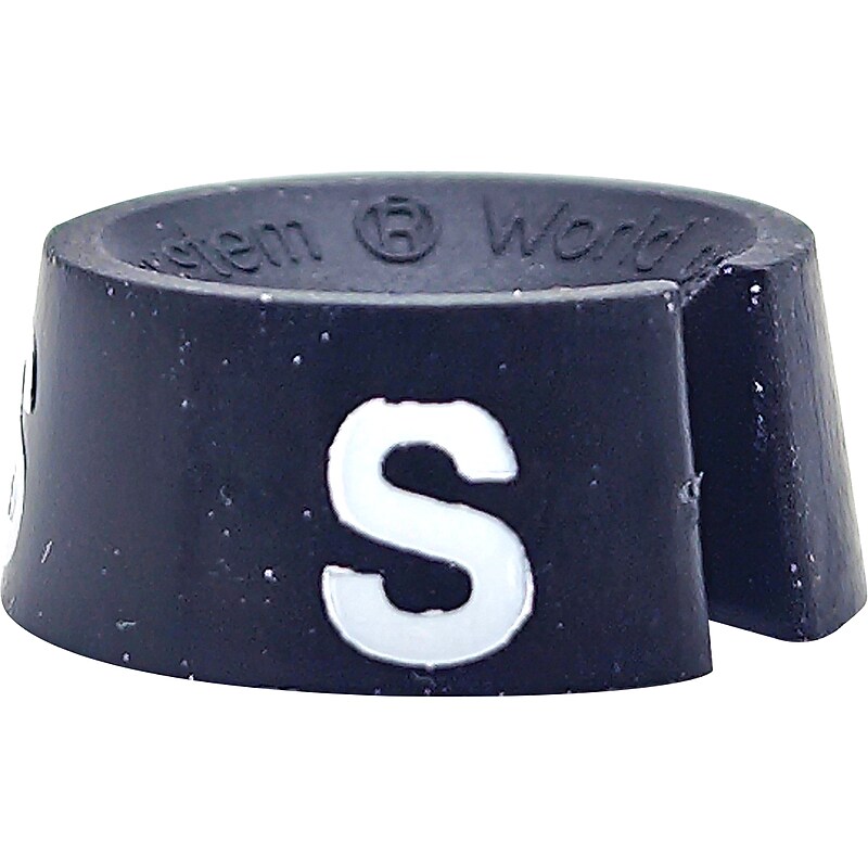 Nahanco Plastic Size Marker, S, Black/White, 25/Pack (SM25SBW) image 1