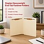 Staples Heavyweight End‑Tab Fastener Folders, Letter Size, Straight‑Cut Tabs, Manila, Durable 2‑Fastener Design – 50/Box~#|#~67191CB4-EA76-4991-AE4DDDD0FA1F22B1_sc7