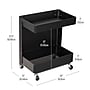 Mind Reader 2-Shelf Metal Mobile Utility Cart with Lockable Wheels, Black (UDCART-BLK)~#|#~67265355-BEDD-422E-9AC88D037B29F4C0_sc7