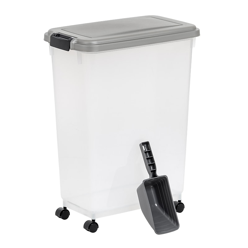 Iris 47 Quart Storage Container with Lid, Plastic, Gray (301045) image 1