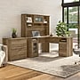 Bush Furniture Cabot 60"W L Shaped Computer Desk with Hutch and Lateral File Cabinet, Reclaimed Pine (CAB005RCP)~#|#~67298268-DC50-4DEE-942729055133CE84_sc7