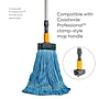 Coastwide Professional™ Looped-End Wet Mop Head, Medium, Recycled Blend, 5" Headband, Blue (CW57751)~#|#~672B4355-9ABB-4DFA-936239DA101CBD76_sc7