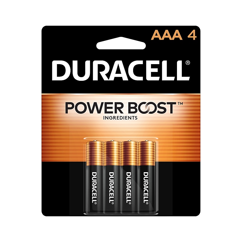 Duracell Coppertop AAA Alkaline Battery, 4/Pack (MN2400B4Z) image 1