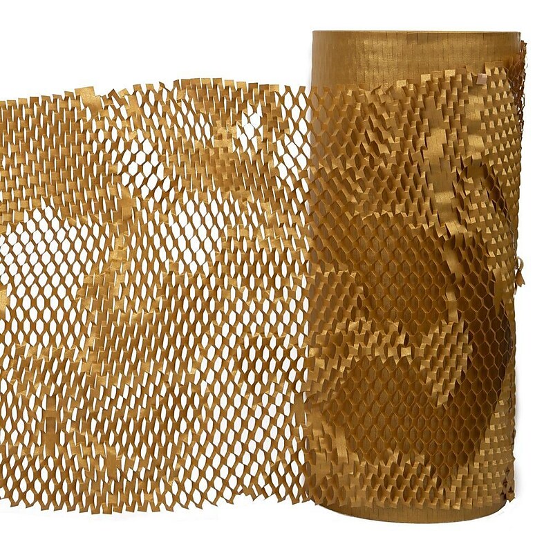Honeycomb Packing Paper Roll, Gold, 12" x 328' (PP10001YE) image 1