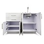 Viva Comfort 36.32'' Exam Room Storage Cabinet With Right Sink, 2-Shelves, 2-Drawers, Gray (ADI902-B-48-R-GRY)~#|#~672F2316-8C42-4375-A188B4FB0C84D08B_sc7