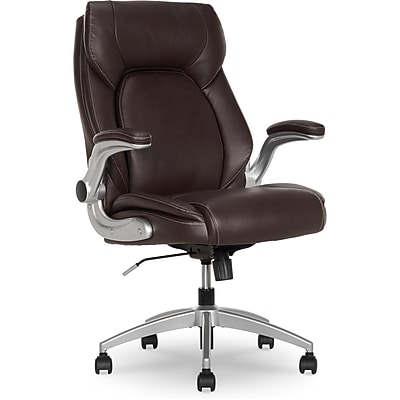 Serta Morrisen Ergonomic Faux Leather Executive Chair, Brown (52958-BRN) Simolary simolary.com