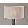 Adesso Foster 62"H Black Floor Lamp with Off-White Linen Shade (4360-01)~#|#~673ABEE6-26B5-4C07-808C071A6D8A95E8_sc7