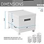Techni Mobili Storage Container with Lid, Plastic, White, 2/Pack (RTA-SBXF205)~#|#~673C7AC1-CE30-4691-98F82D8E80512F6B_sc7