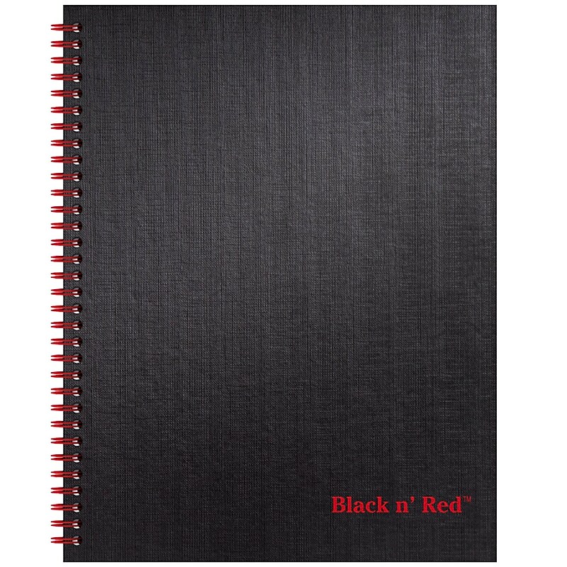 Black N' Red 1-Subject Professional Notebooks, 8.5" x 11", Wide Ruled, 70 Sheets, Black (K67030) image 1
