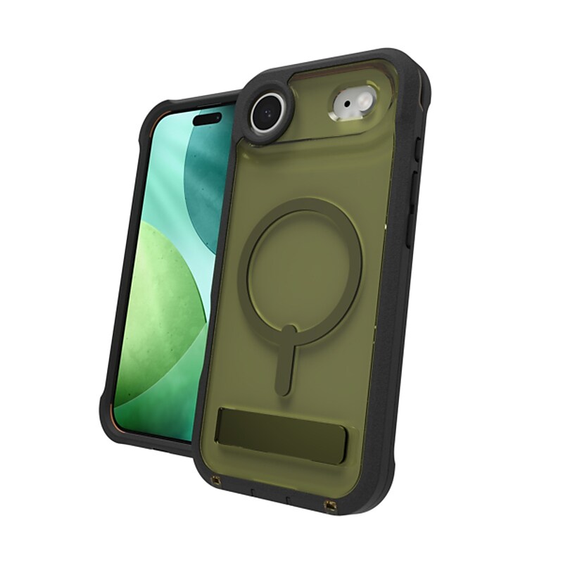 Zagg Rainier Snap with Kickstand MagSafe Compatible Phone Case for Apple iPhone 17 Air, Shock Absorbing, Sea Kelp (702319169) image 1
