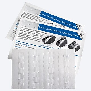 Epson Check Scanner Cleaning Cards, White, 15/Pack (KWEPS-CS1B15WS