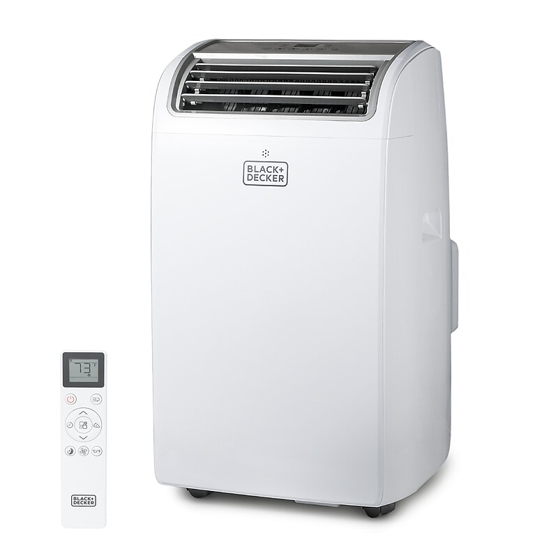 Black & Decker 115-Volt 14,000 BTU 10,200 (BTU DOE) Portable Air Conditioner with Remote, White (BPT10WTB) image 1