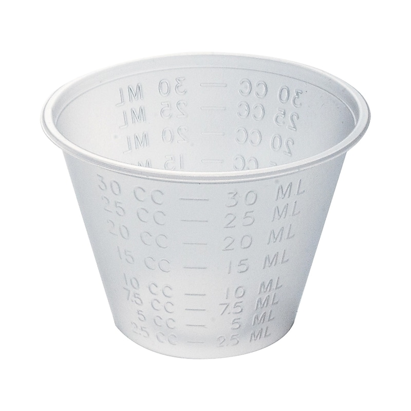 Dynarex 1 oz. Plastic Disposable Medicine Cup, Clear, 100/Pack, 50 Packs/Carton (4258) image 1