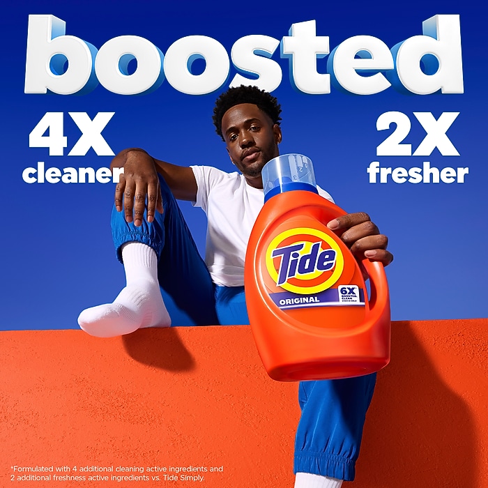Tide Turbo Clean HE Liquid Laundry Detergent, Original Scent, 64