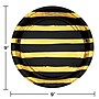 Creative Converting Black and Gold Foil Striped Paper Plates, 96/Pack (329933)~#|#~67555CE1-B71C-41BA-AE6A75D85F98B6D0_sc7