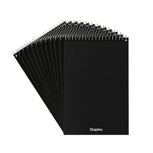 Staples Steno Pads, 6" x 9", Gregg Ruled, Green, 80 Sheets/Pad, Dozen