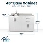 Viva Comfort 36'' H x 48" W Medical Cabinet with Left Sink and 48" W Wall Cabinet, 4 Doors, 2 Drawers, Gray (90248LS-GRY-WAL)~#|#~675D6FE8-F6A4-4807-98EC77DD750B142A_sc7