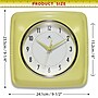 Infinity Instruments Square Retro Yellow Wall Clock, 9.25" (13228YL-4103)~#|#~6760A3BC-B560-4A29-A8F33CDF01B3F1AD_sc7
