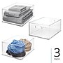 iDESIGN Small Stackable Plastic Storage Bin, 8.7" x 18" x 13.91", Clear, 3/Pack (29151M3)~#|#~6764499E-88CB-4E13-B6C24A7629DE4D1A_sc7