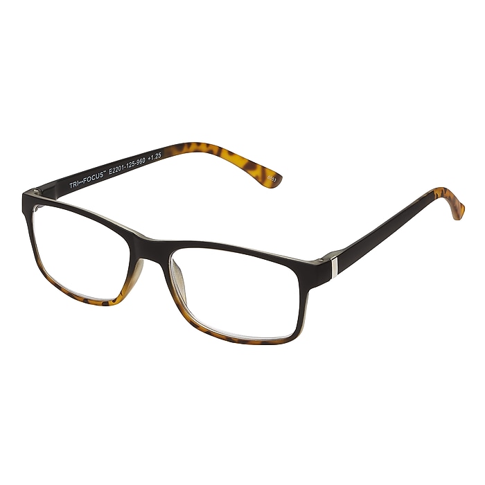SAV Eyewear Tri Focus Reader +1.50 Reading Glasses, Black Demi