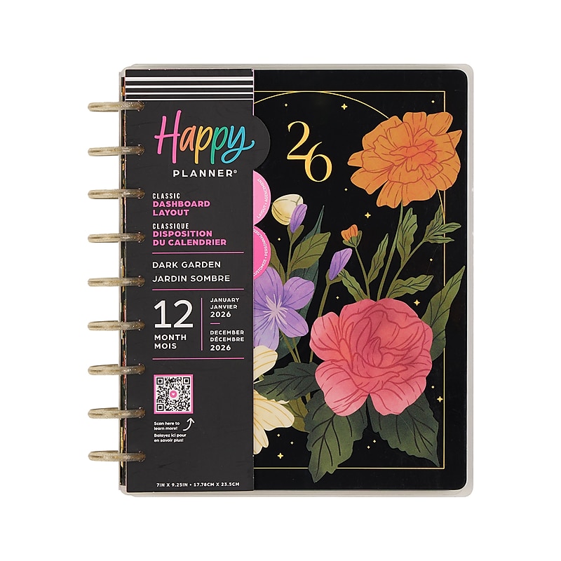 2026 Me & My Big Ideas Happy Planner 8.75" x 1.25" Calendar Year Weekly & Monthly Standard Planner, Plastic Cover (PD0108C003) image 1