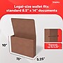 Staples Expanding Wallet, Elastic Closure, Legal Size, Brown, 10/Box (TR422618)~#|#~676D8E0C-F541-456E-B067A29B4A15E060_sc7