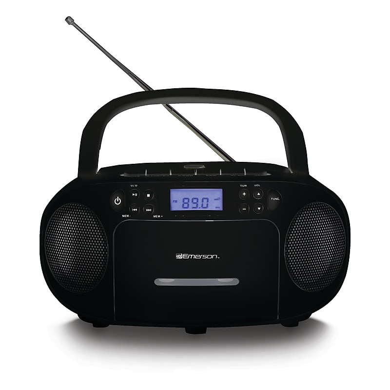 Emerson EPB-3003 Portable CD/Cassette Player Boombox, Black (EPB-3003 BLACK) image 1
