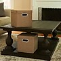 Household Essentials Medium Stackable Folding Fabric Storage Bin, 11" x 11.4"x 11.4", 24.75 Qt., Beige, 2/Pack (802-1)~#|#~6772D3FF-963F-434C-8B2C4E275968ED15_sc7