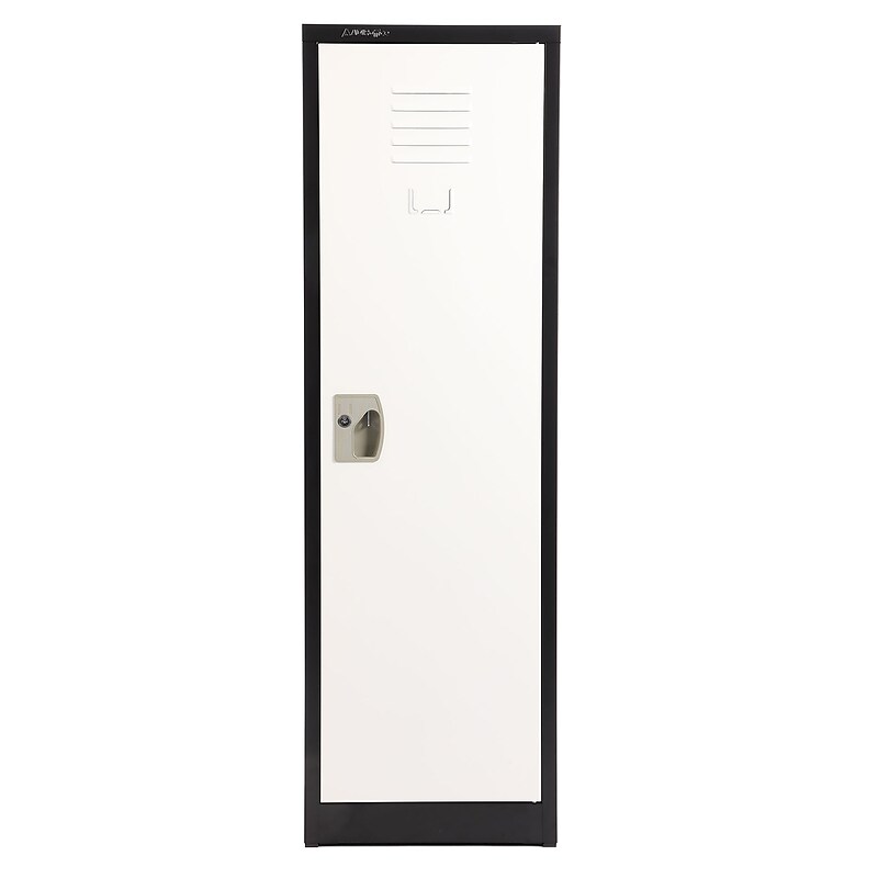 AdirOffice 48" Single Tier Black and White Storage Locker (ADI629-01-B-W) image 1