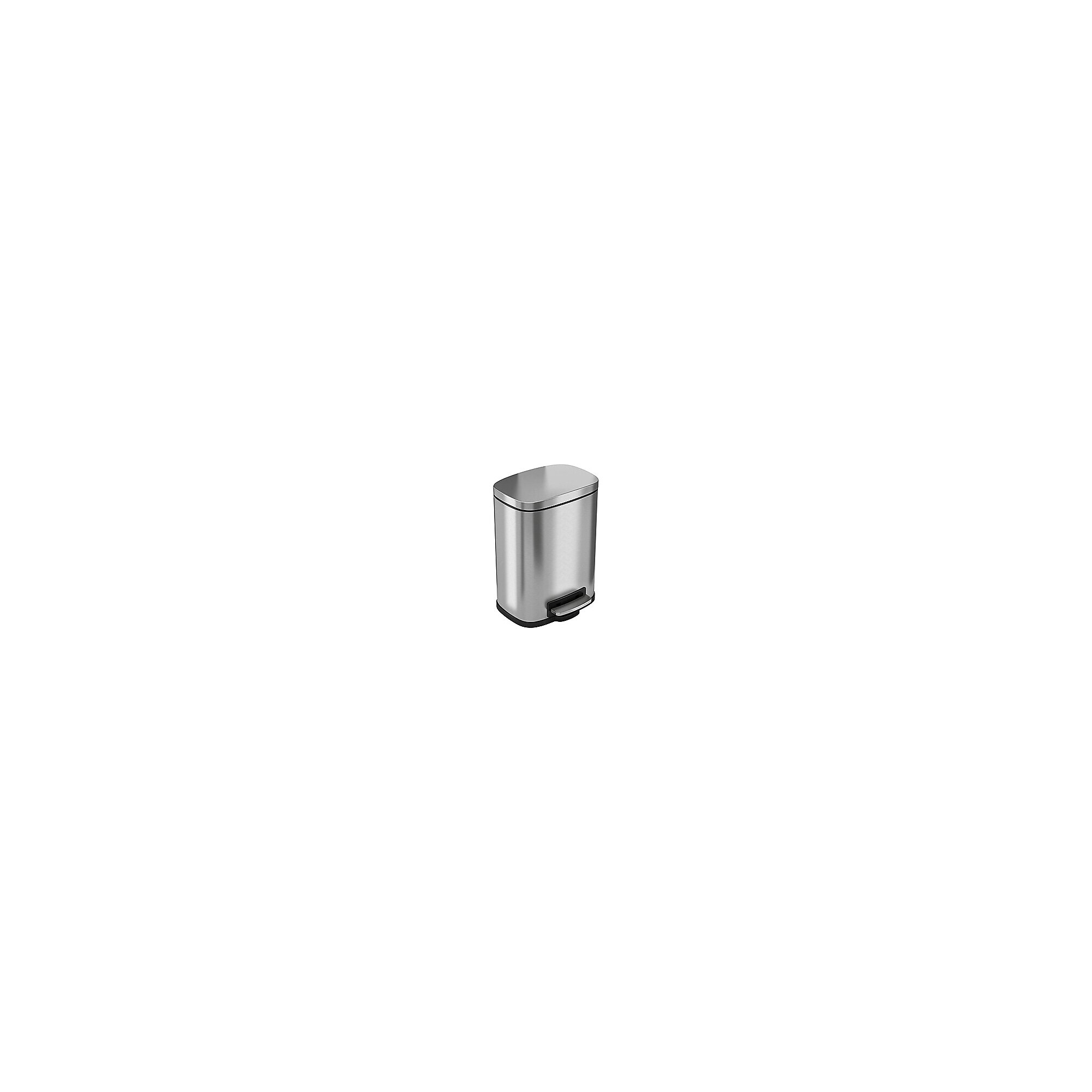 HLS Commercial Stainless Steel Step Trash Can with Hinged Lid, 1.32-Gallon, Silver (HLSS01R) Sansujyuku sansujyuku.com