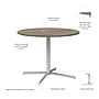 Bush Business Furniture 42" Round Conference Table, Modern Hickory (99XTB42RMH)~#|#~67852EF2-152C-477B-91087E3D54A8DA16_sc7
