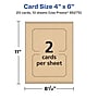 Avery Integrated Cards, 4" x 6", Matte Kraft Brown, 20/Pack (95275)~#|#~678AE15D-31E0-4593-90D271C7FAA5C7D8_sc7