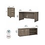 Bush Business Furniture Studio C 60"W Office Desk with Storage Return and Mobile File Cabinet, Modern Hickory (STC042MHSU)~#|#~678C4D23-FD6F-4CE3-8B16F84CBA4F939E_sc7