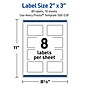 Avery Rectangle Laser/Inkjet Multipurpose Labels, 2" x 3", White, 80/Pack (19479371083)~#|#~678E9A27-3EF7-41D6-89278DBA679CA6F9_sc7