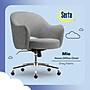 Serta Mia Ergonomic Fabric Swivel Computer and Desk Chair, Gray (CCHR10009B)~#|#~679943B6-4EFC-4064-8FB099782188015A_sc7