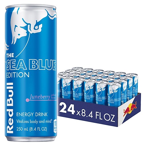 Red Bull Sea Blue Edition Juneberry Energy Drink, 8.4 oz., 24 Cans