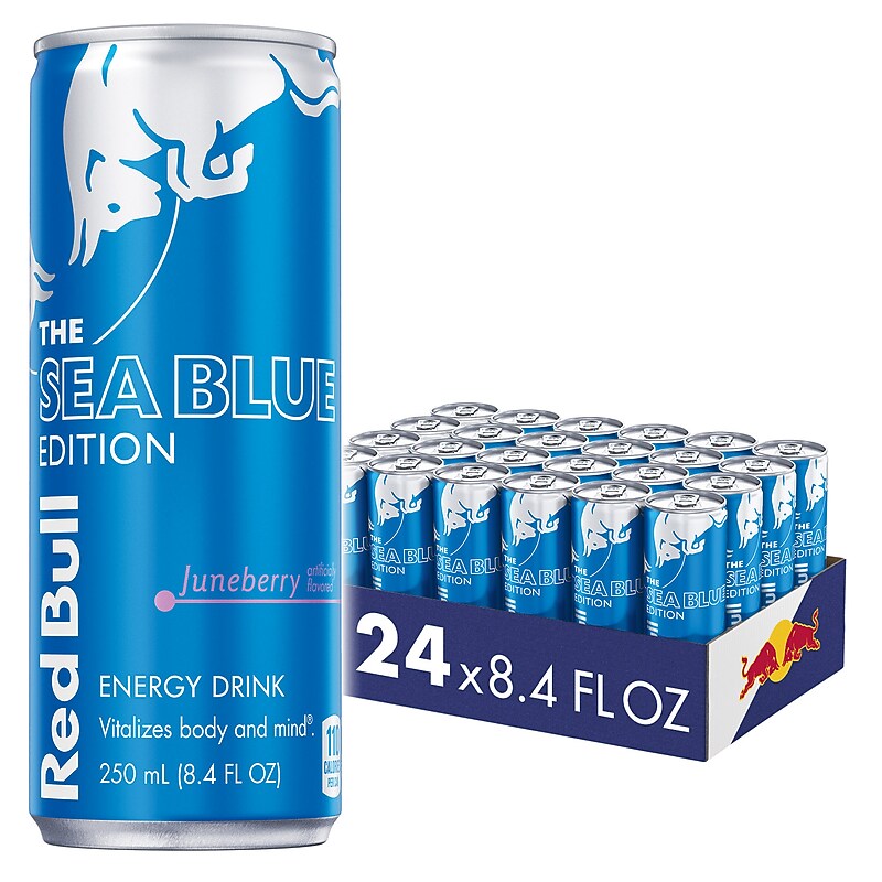 Red Bull Sea Blue Edition Juneberry Energy Drink, 8.4 oz., 24 Cans/Carton (RB242559) image 1
