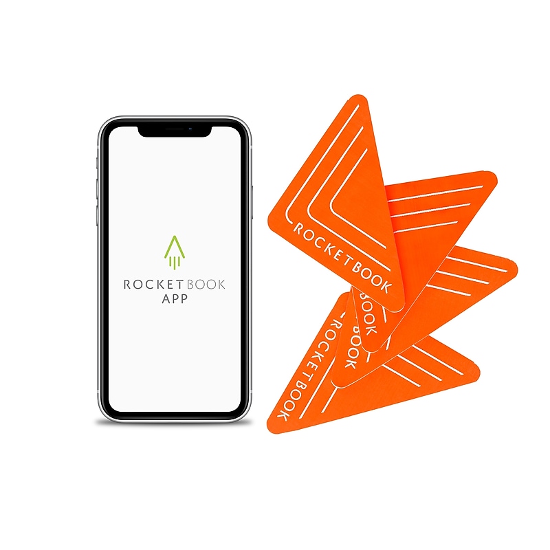 Rocketbook Beacons Reusable Stickers Whiteboard Notes, Orange (BEA-A4-K) image 1