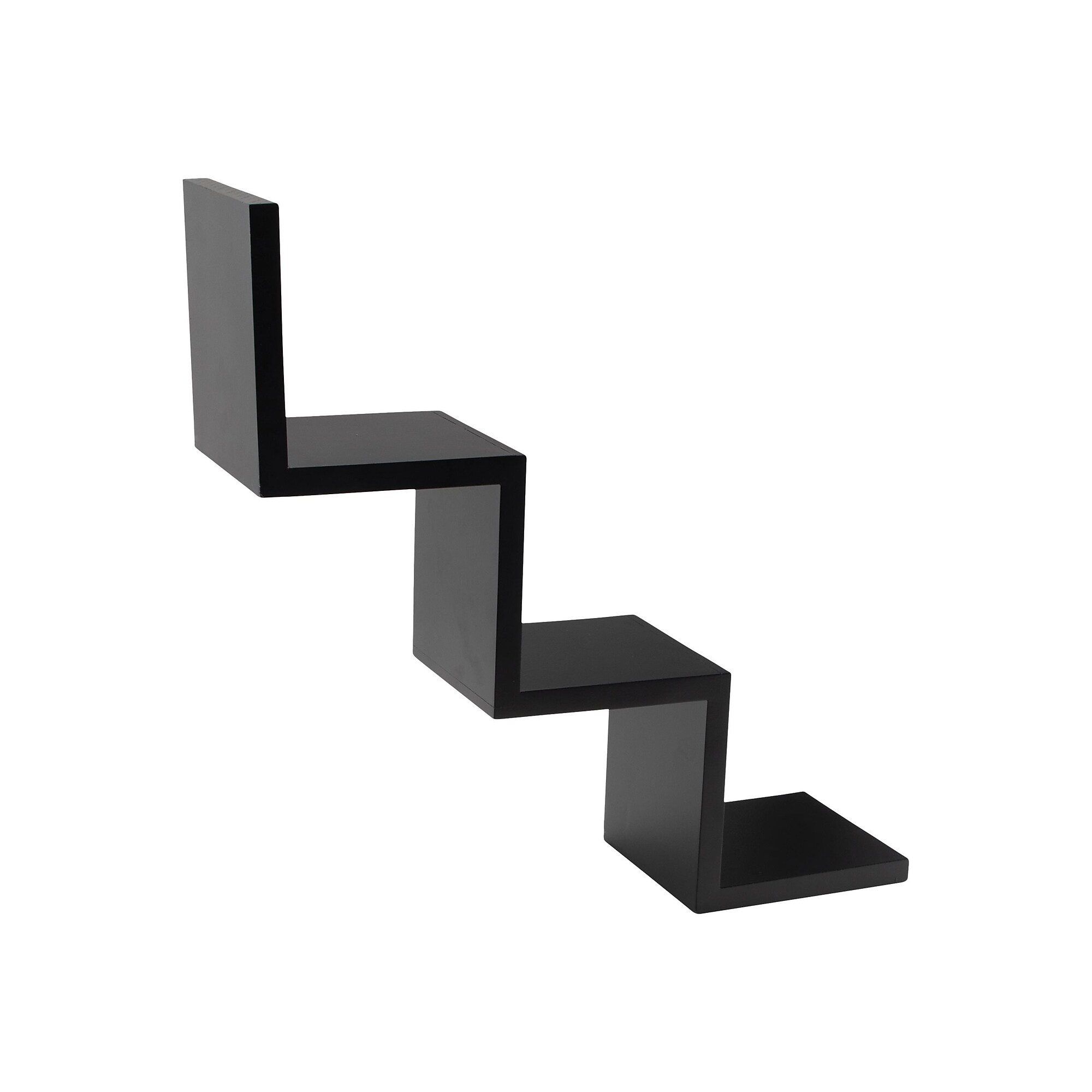 V-Light 3-Shelf Wall-Mounted Ladder-Style Unit, 17.25″, Black (VW161006B) Sansujyuku sansujyuku.com