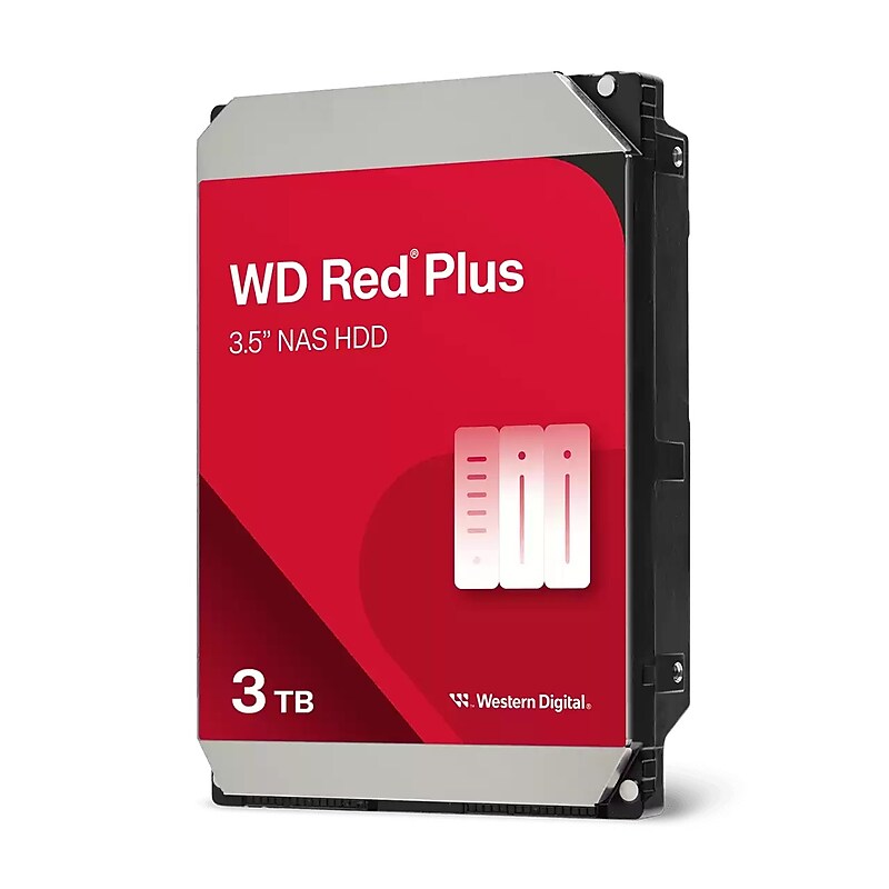 Western Digital WD Red Plus 3TB 3.5" SATA/600 Internal Hard Drive (WD30EFPX) image 1