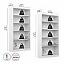Bush Furniture Universal 72"H 5-Shelf Bookcase, Pure White, 2/Set (UB003PW)~#|#~67A1A329-3FCA-4EA0-A83A047399B64A48_sc7