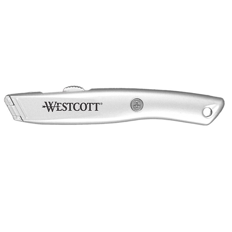 Westcott Aluminum Safety Cutter with Ceramic Blade, Silver (00722) image 1