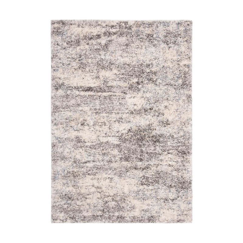 Safavieh Berber Shag Collection 3'-3" x 5'-3" Rectangle Indoor Area Rug, Machine Made, Grey Blue/Cream (BER219G-3) image 1