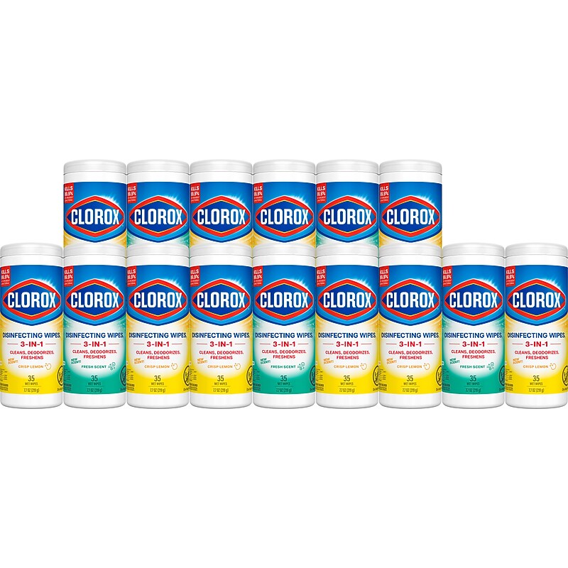 Clorox Value Pack Disinfecting Wipes, 35 Wipes/Container, 15/Carton (30112) image 1