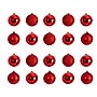 Nearly Natural Holiday Christmas Red Shatterproof Ornament Set, 3", 20/Set (D1056-RD)~#|#~67AD0EA7-9B47-4B5B-A83697F42F669675_sc7