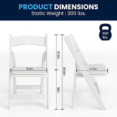 HERCULES Wood/Vinyl Folding Chair - Thumbnail 2